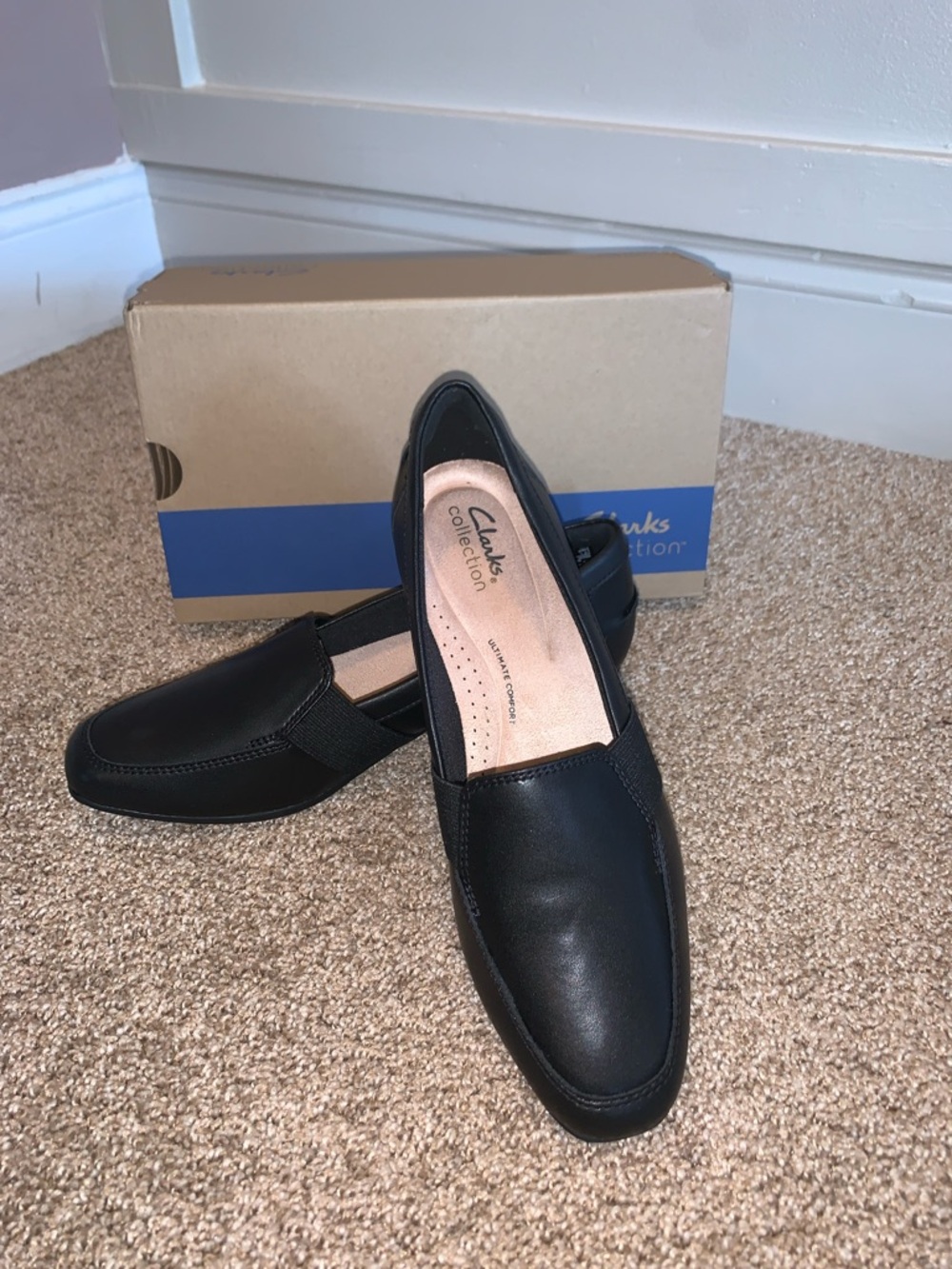 Clarks Leather Loafer Juliet Beat in Black